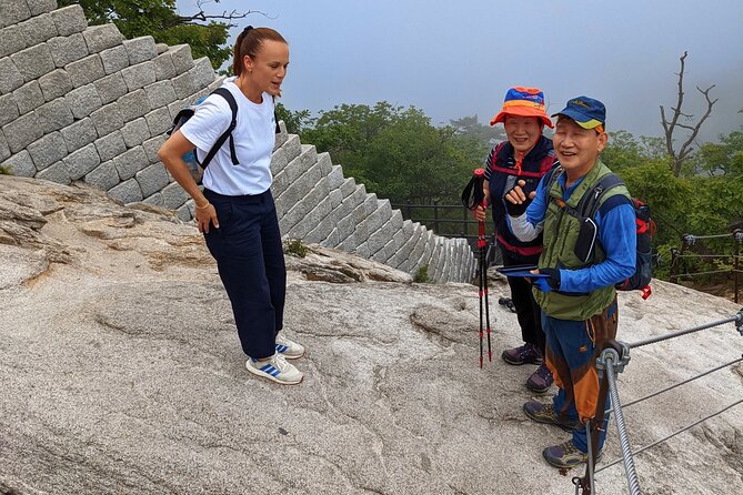 Bukhansan National Park: The Summit Course - Baek-un-dae summit section: rope help, steep angles, and an option to step back