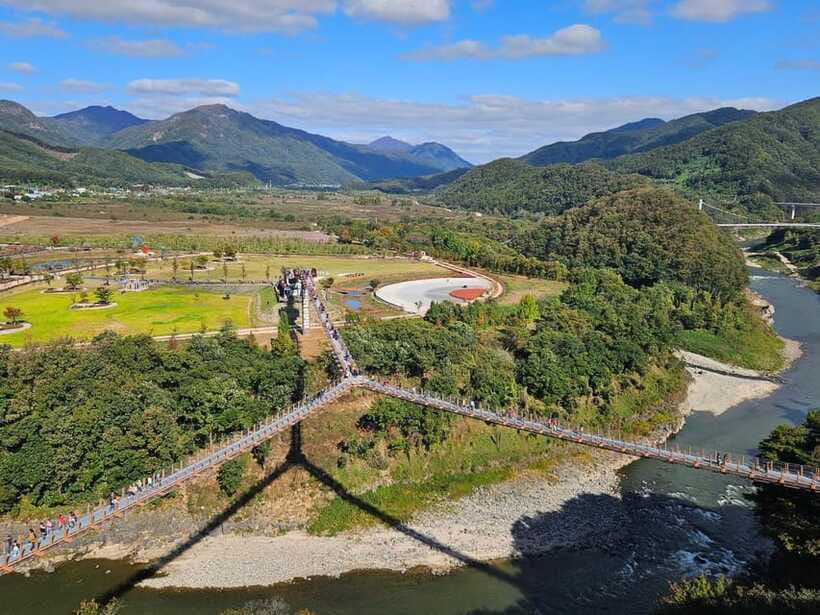 From Seoul: DMZ 2nd Tunnel & Y Shaped Suspension Bridge Tour - Peace Observatory and Woljeongri: the view plus the rules