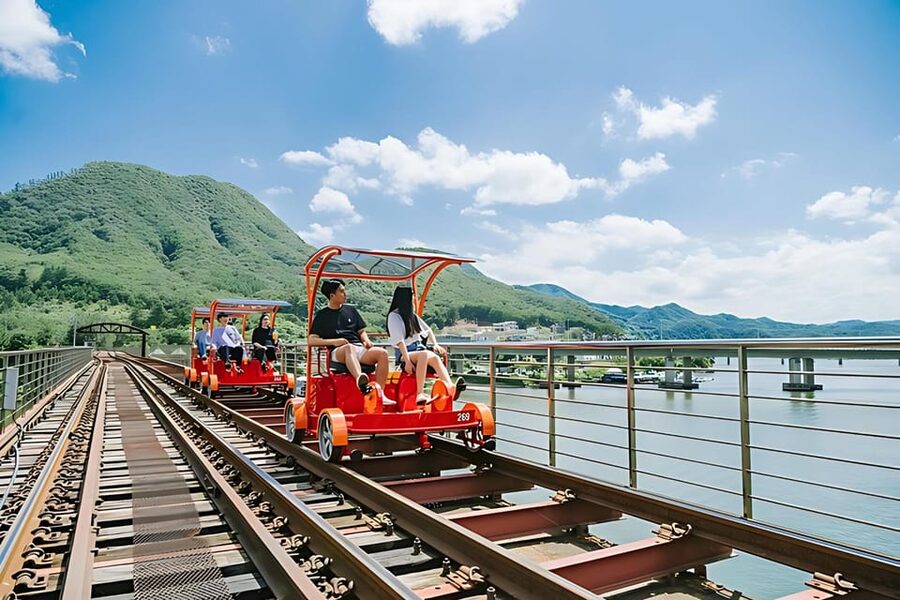 From Seoul: Full Day Trip to Alpaca Farm with Rail Bike - Gangchon Rail Park rail bike: 8.5 km on an old track