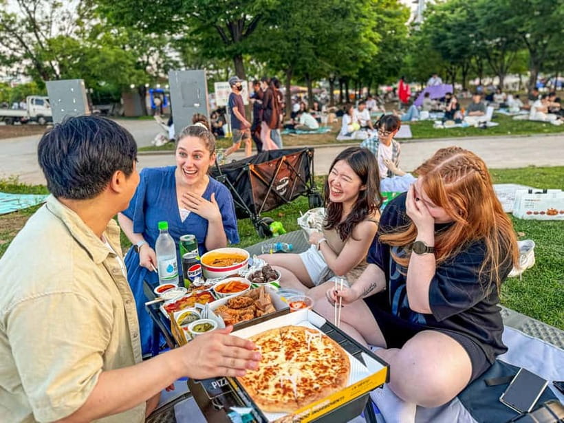 Han's River Picnic in Center of Seoul - Han River at night: why this picnic feels local