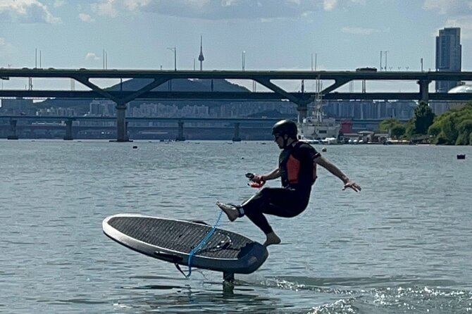 Seoul : Efoil & Windsurf Experiences in Han River - E-foil time: feeling the lift and getting Seoul landmarks from the river