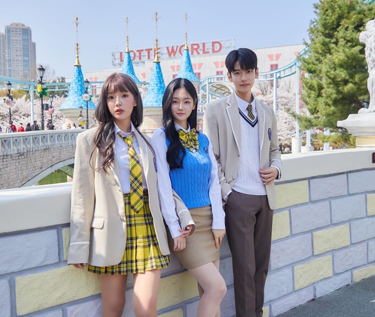 Seoul: Lotte World 1 Day Pass & Korean School Uniform Rental - The “photo-friendly” Korean school uniform look (what it includes)