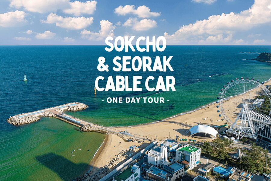 Seoul: Sokcho beach, market, hot spring and Seorak Cable Car - Sokcho Beach Walk: Salt Air and Golden Sand