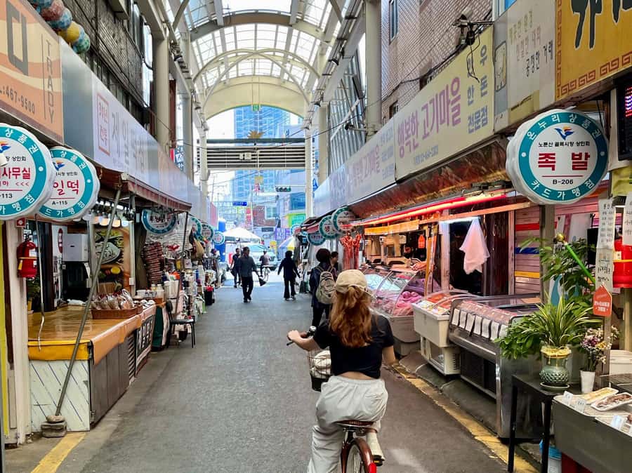 Seoul: Urban Nature Bike Tour along Han River - Local market stop: snack culture with real momentum